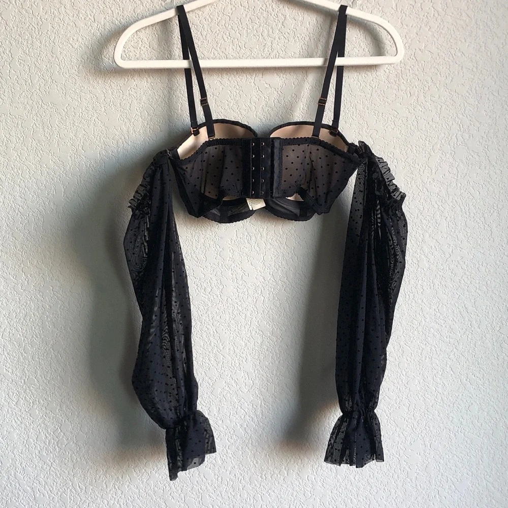 Dorina x Raye Natalie Don’t Mesh Dot Bra Top Removable Straps 34C